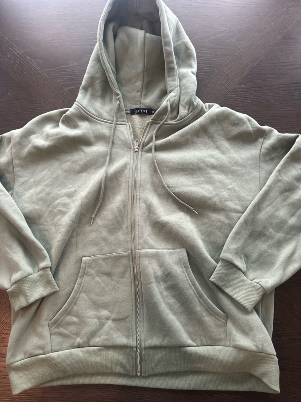 Unbranded Olive Green Zip-Up Hoodie Sweater